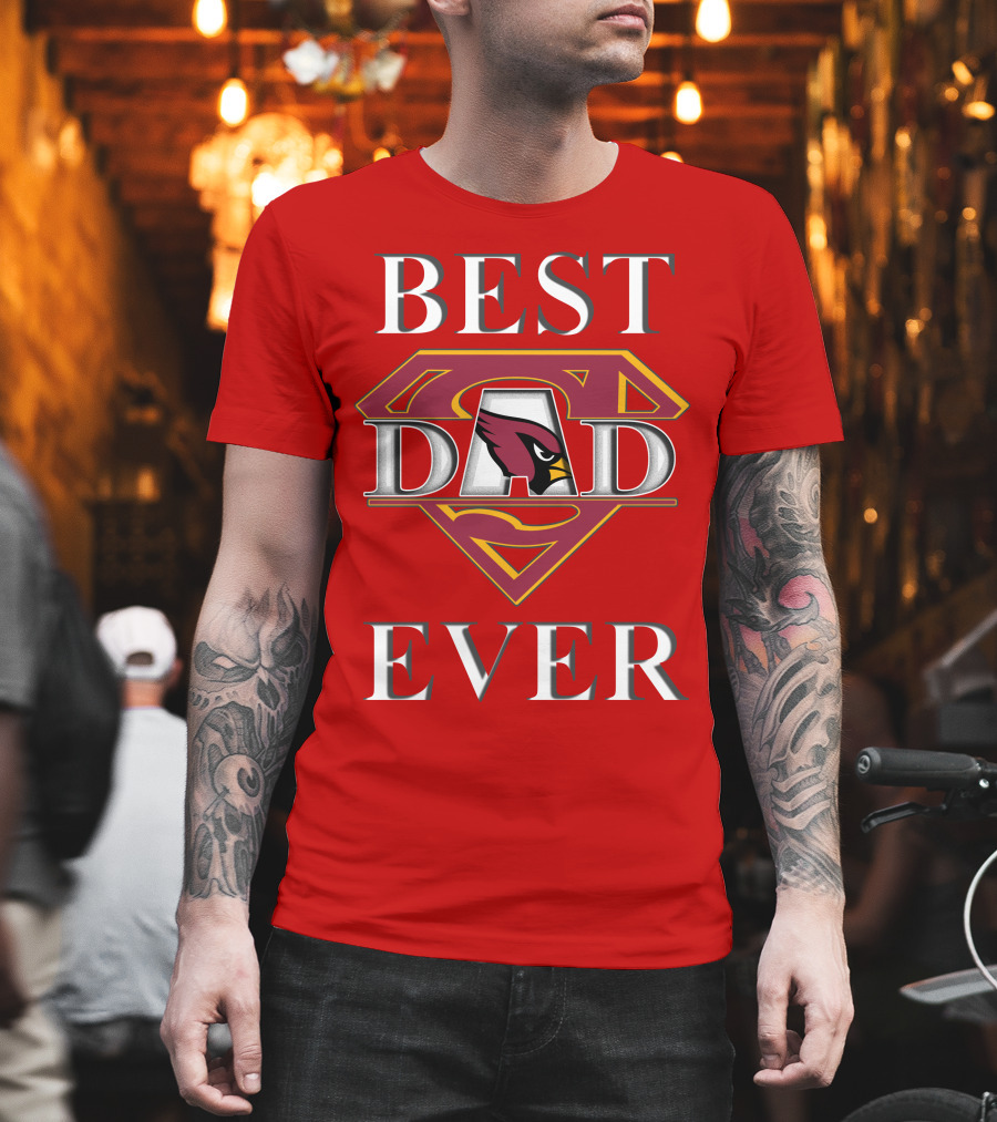 Best Dad Ever Cardinals Super Dad T-Shirt