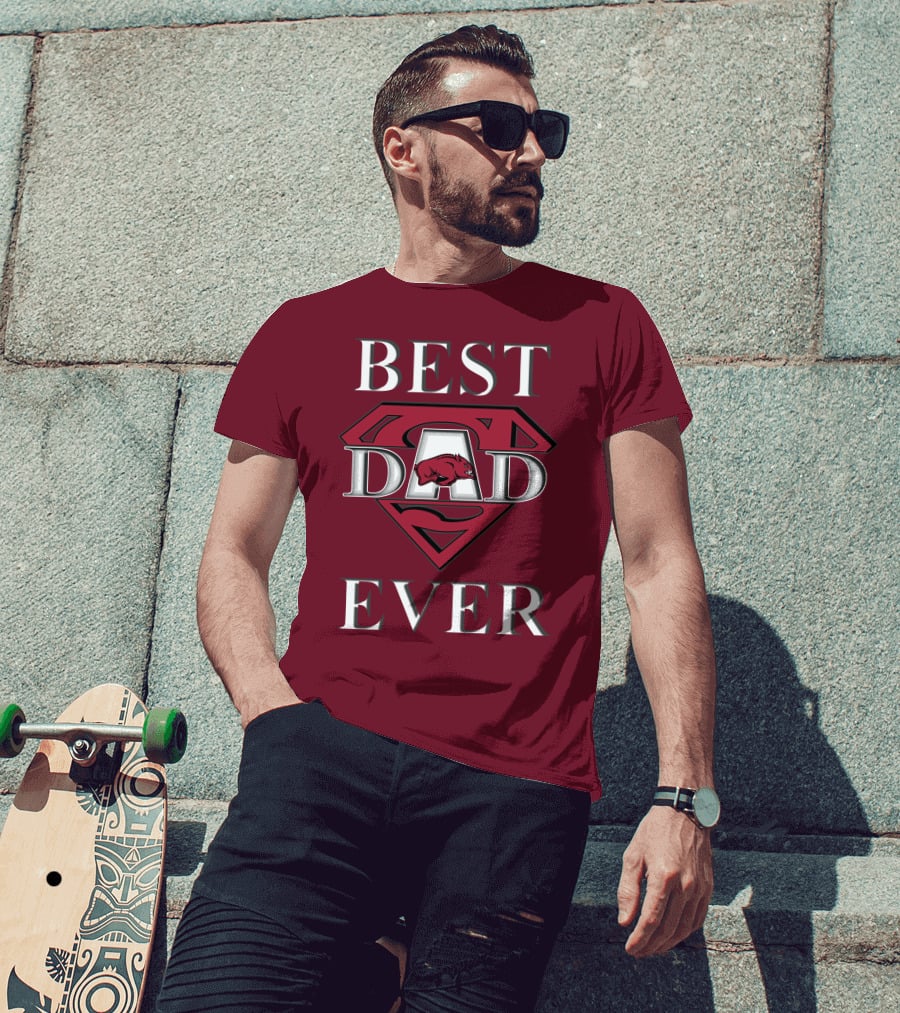 Best Dad Ever Arkansas Razorbacks Super T-Shirt