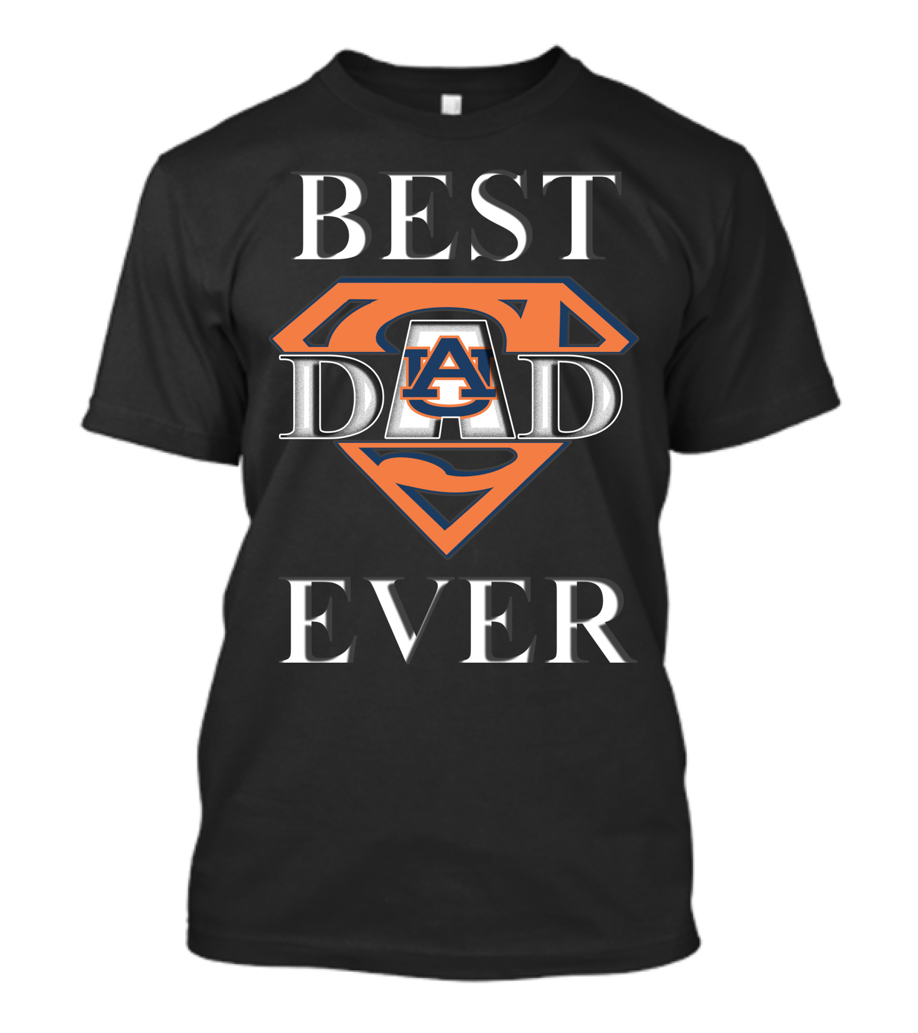 BEST DAD EVER Auburn Tigers A Logo Superman Shield T-Shirt