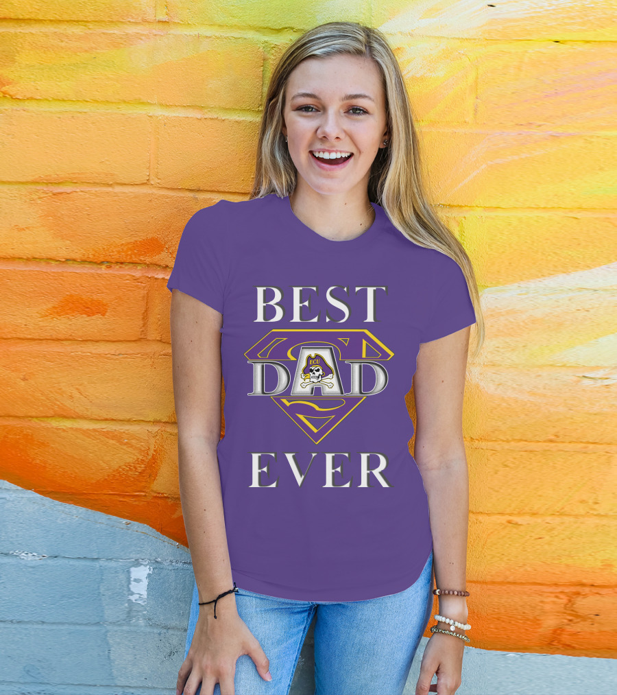 Best Dad Ever East Carolina Pirates ECU Superdad T-Shirt