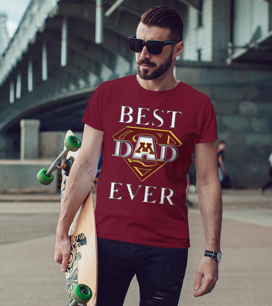 Minnesota Golden Gophers Best Dad Ever Superman T-Shirt