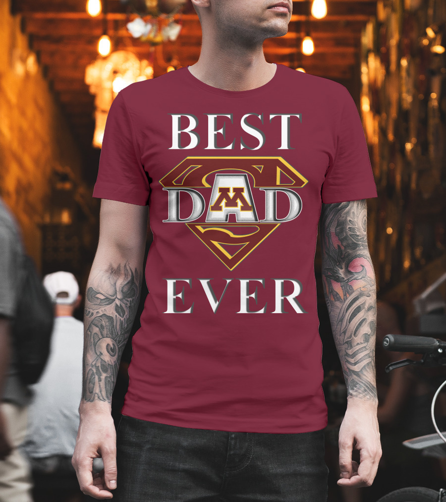 Minnesota Golden Gophers Best Dad Ever Superman T-Shirt