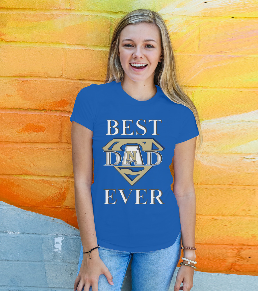 Navy Midshipmen Best Dad Ever Superman T-Shirt