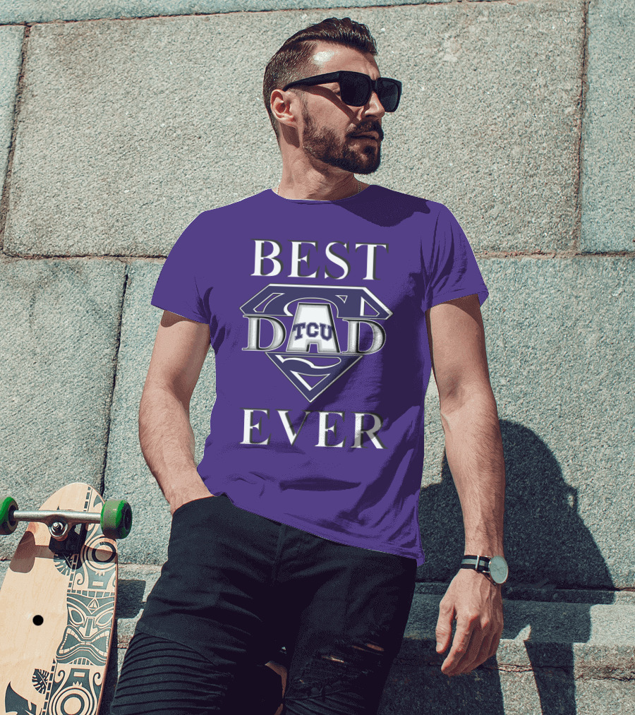 TCU Horned Frogs Best Dad Ever Superman T-Shirt