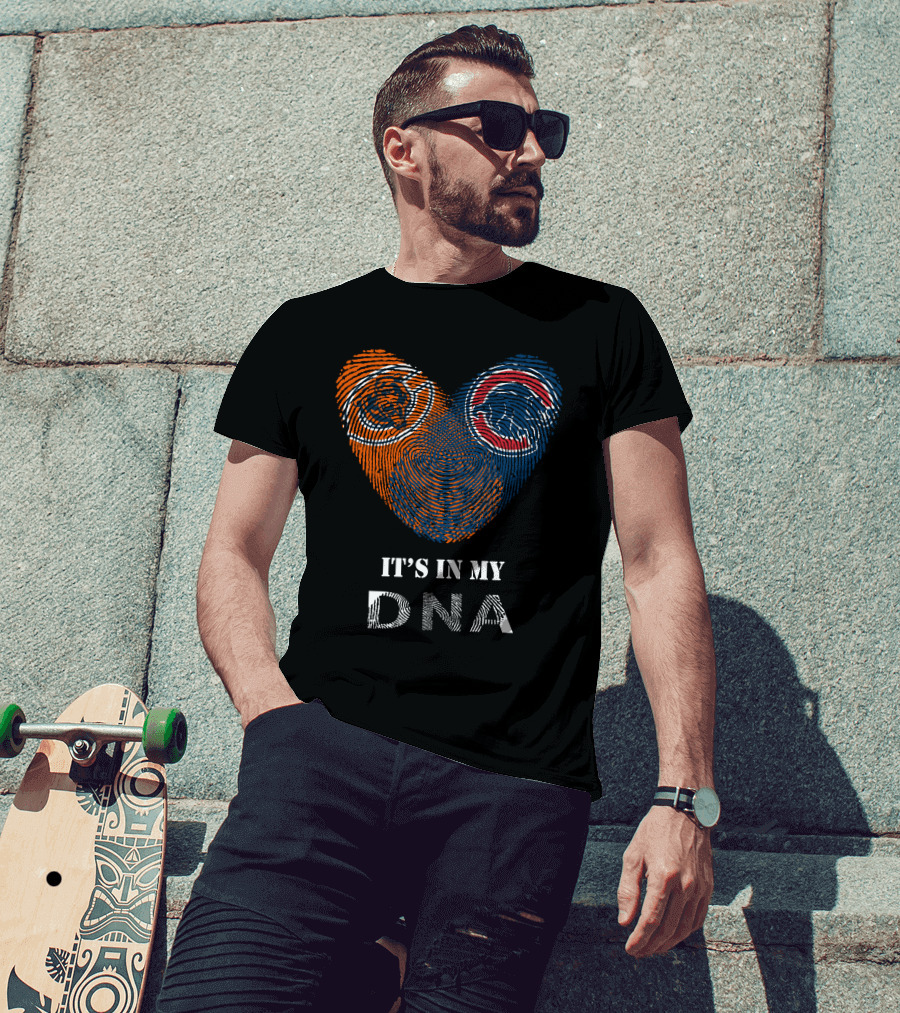 Bears Cubs It's In My Dna Fingerprint Heart T-Shirt