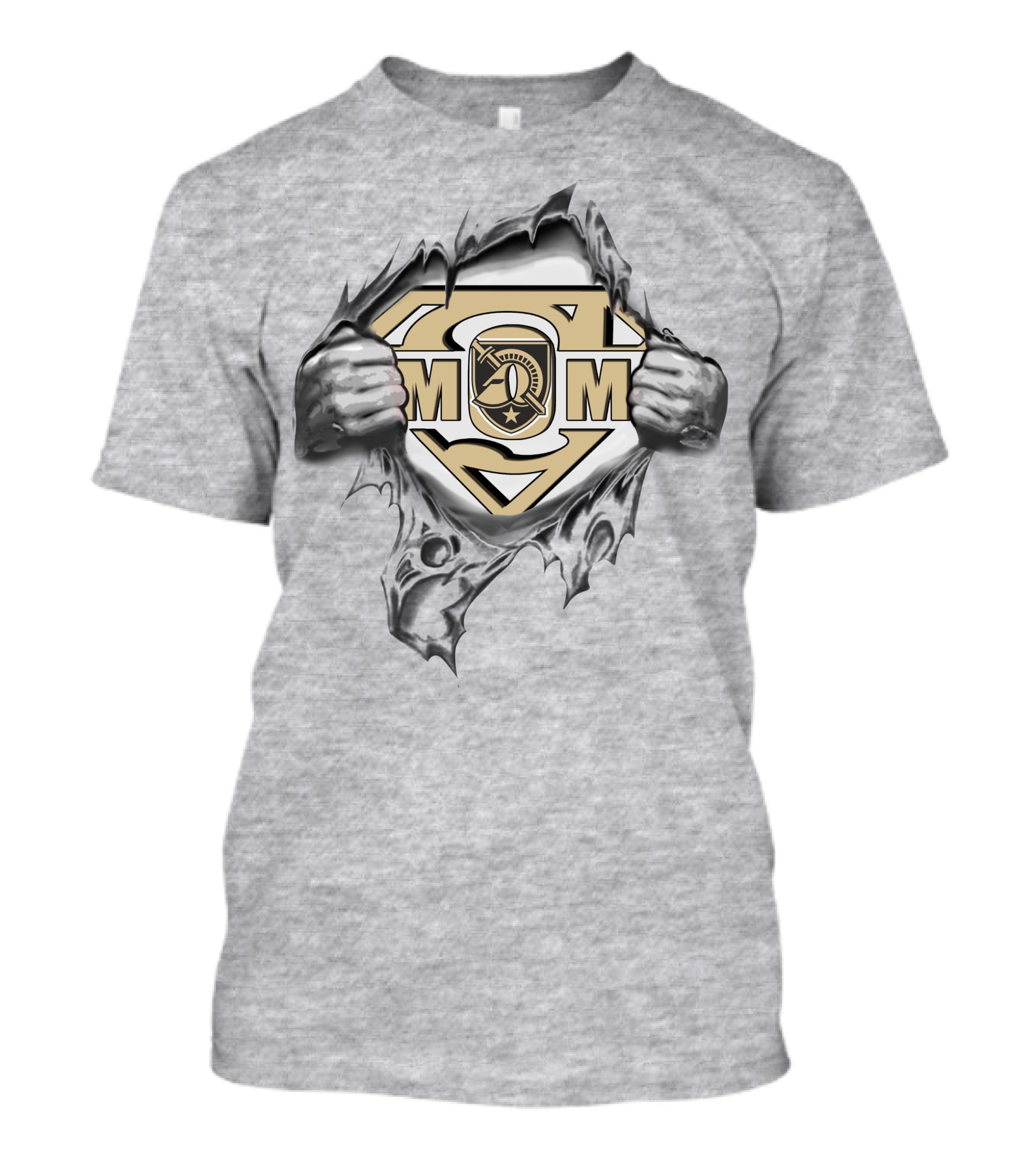Army Black Knights Superman Logo Super Mom T-Shirt