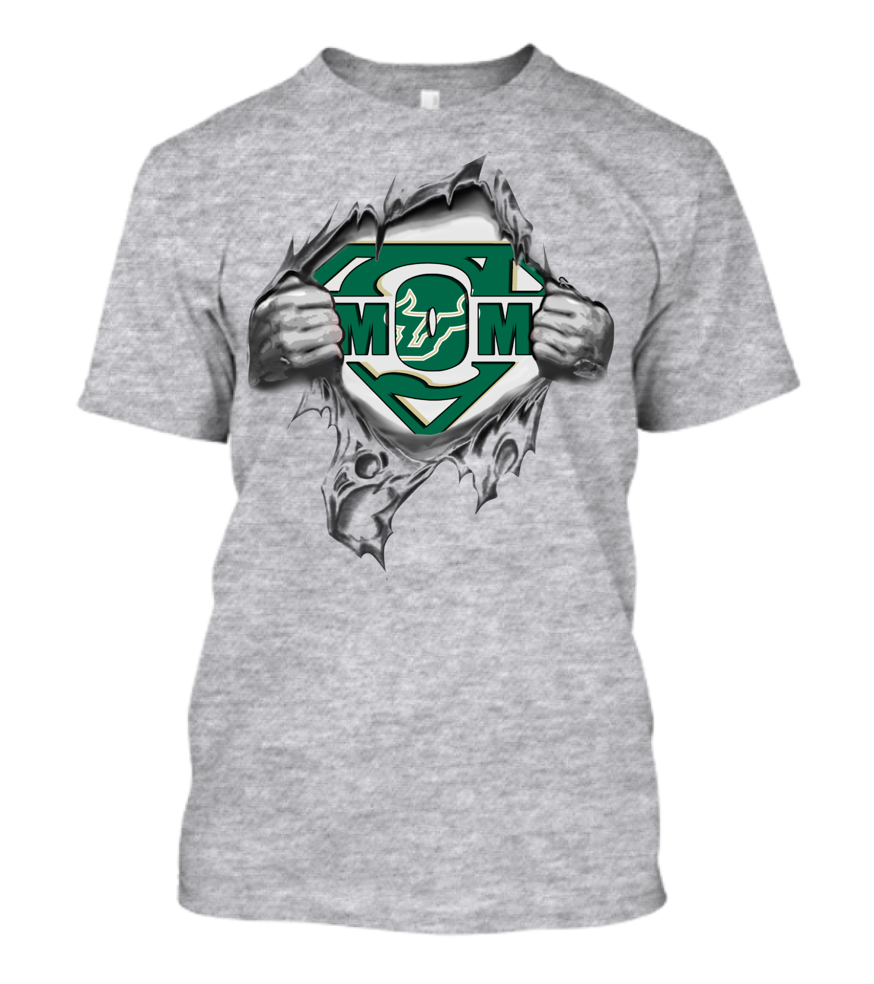 South Florida Bulls Super Mom Logo Rip T-Shirt