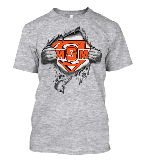 Syracuse Orange Superman Man Of Steel Logo Rip T-Shirt