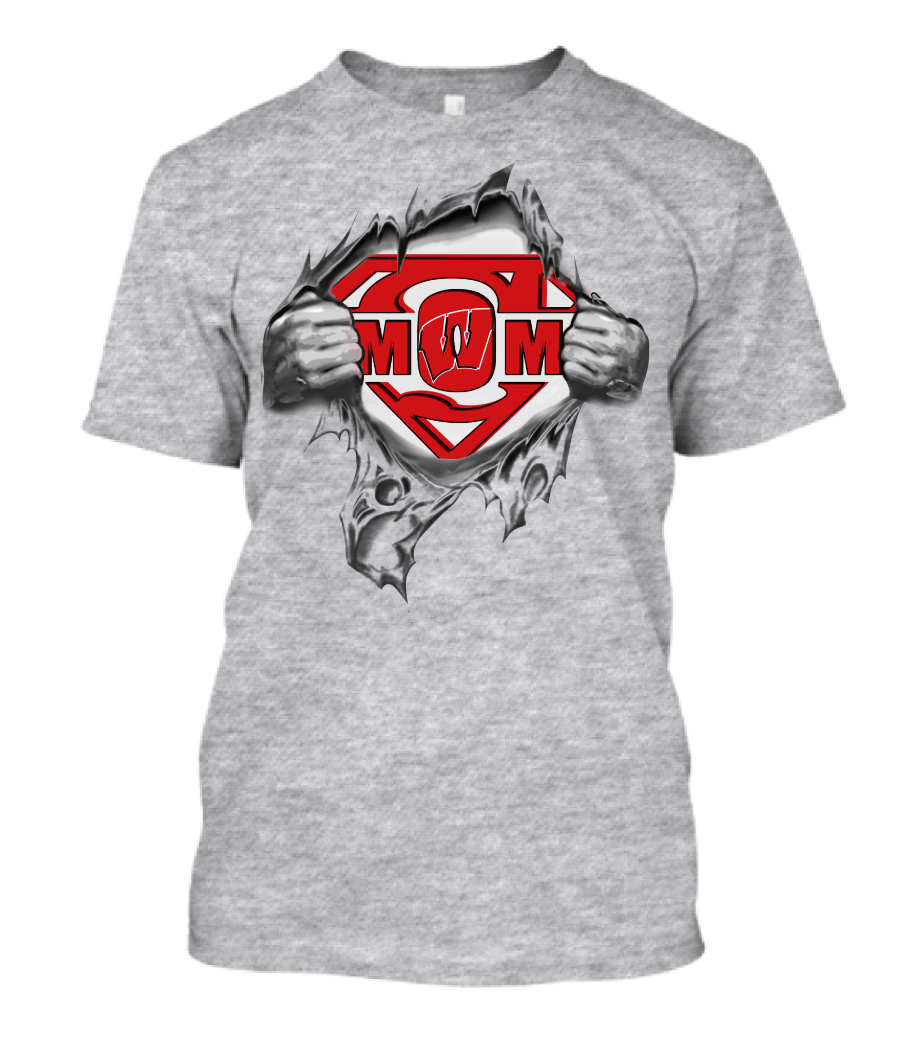Wisconsin Badgers Super Mom Shield T-Shirt