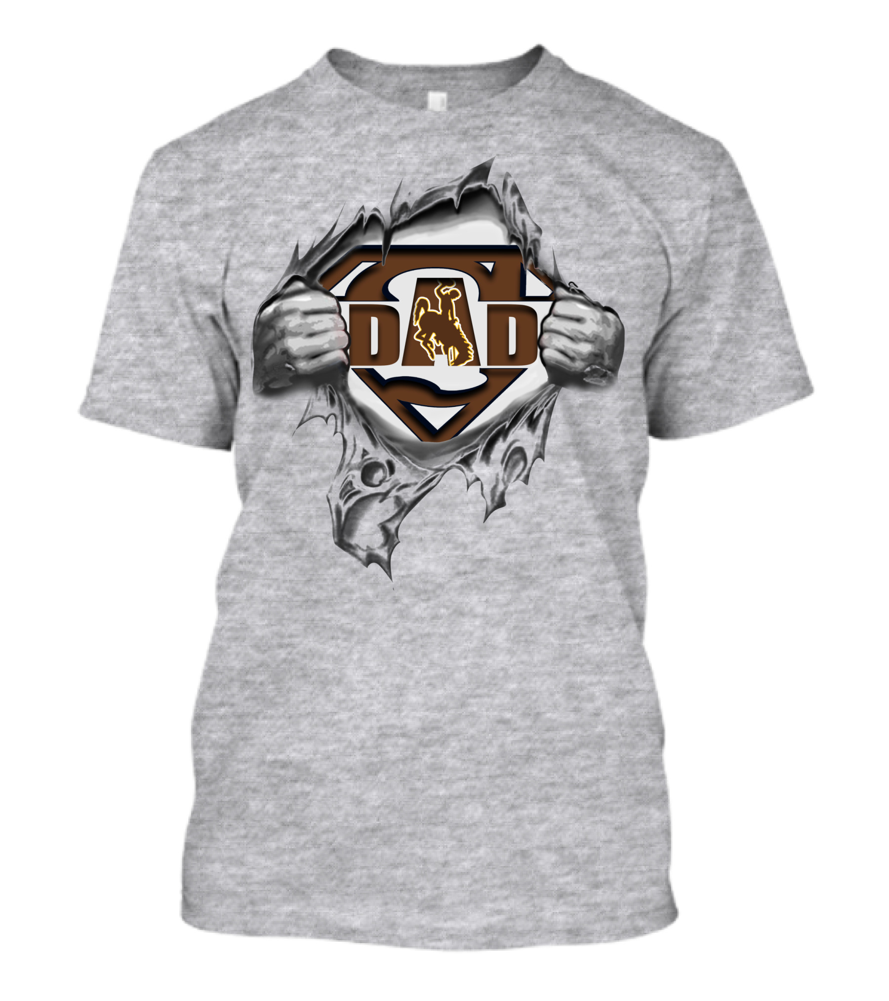 Wyoming Cowboys Super Dad Superman Logo Theme T-Shirt