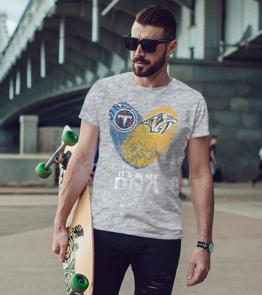 Titans Predators It's In My DNA Fingerprint Heart T-Shirt