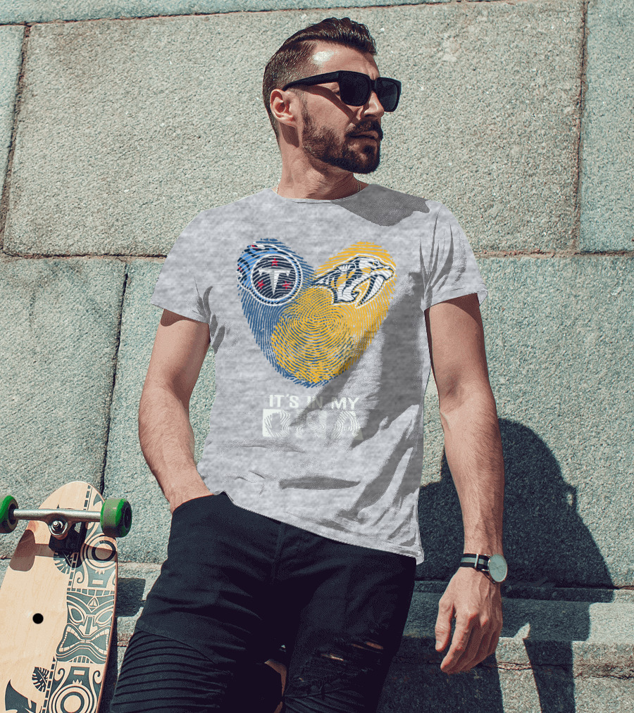 Titans Predators It's In My DNA Fingerprint Heart T-Shirt