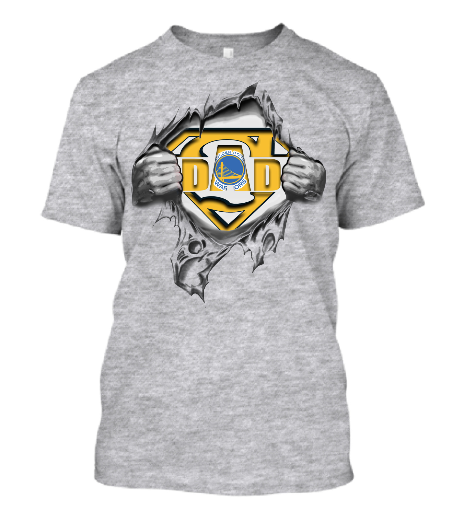 Golden State Warriors Dad Superhero T-Shirt