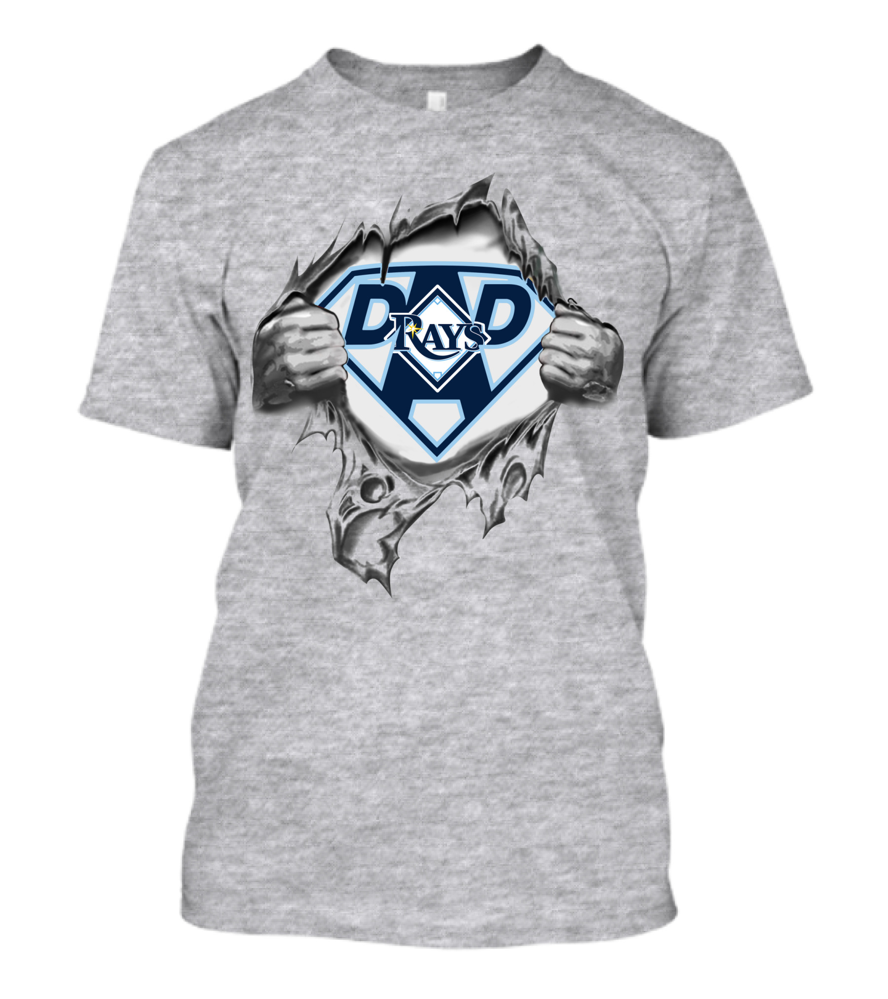 Tampa Bay Rays Super Dad Emblem Burst T-Shirt