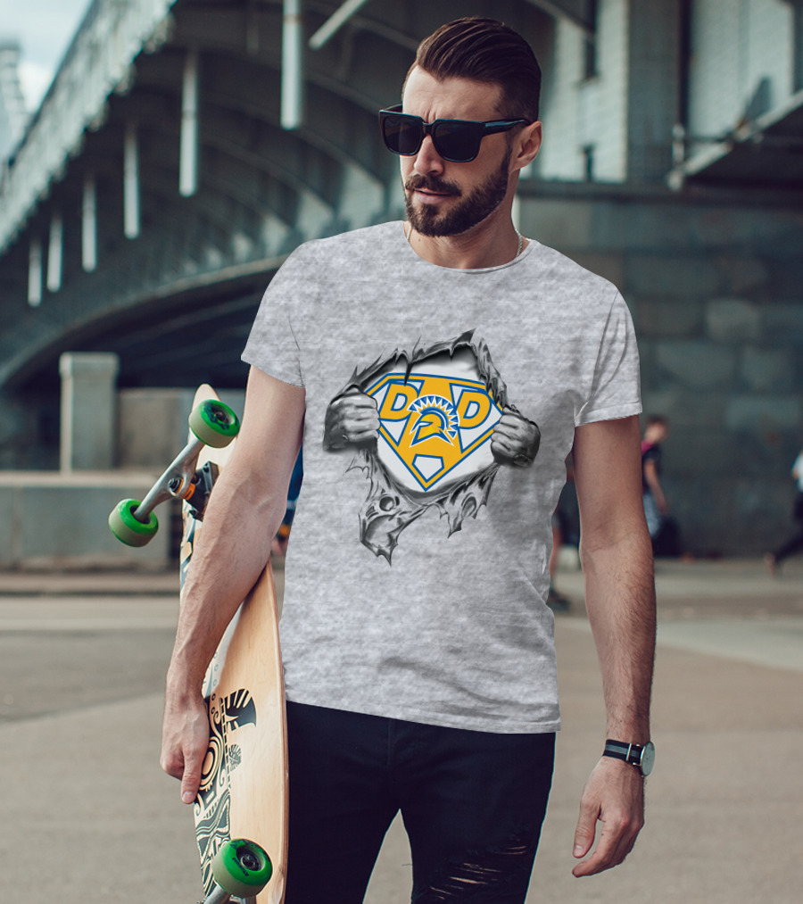 San Jose State Spartans Super Dad Hero Shield T-Shirt