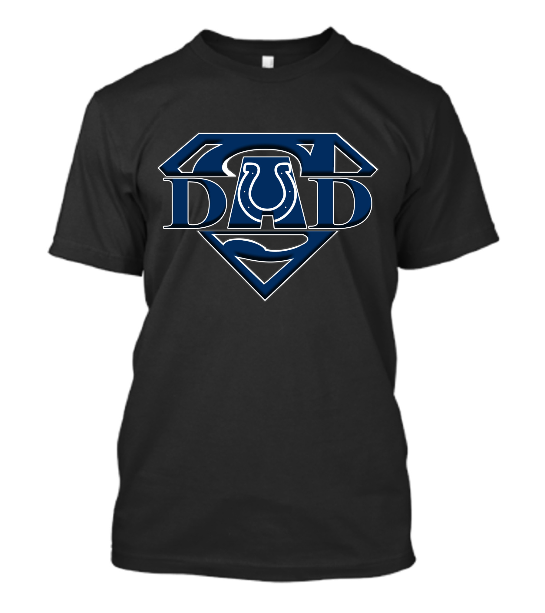 Colts Super Dad Shield With Horseshoe T-Shirt