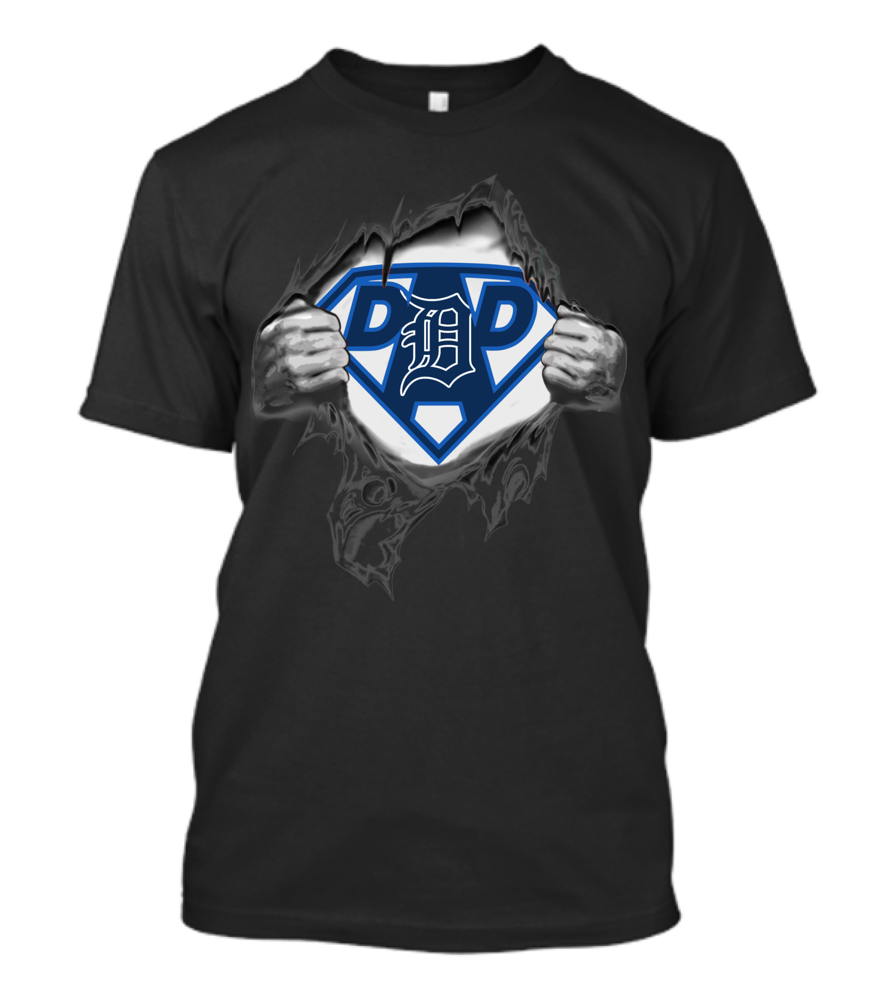 Detroit Tigers Super Dad Emblem Display T-Shirt