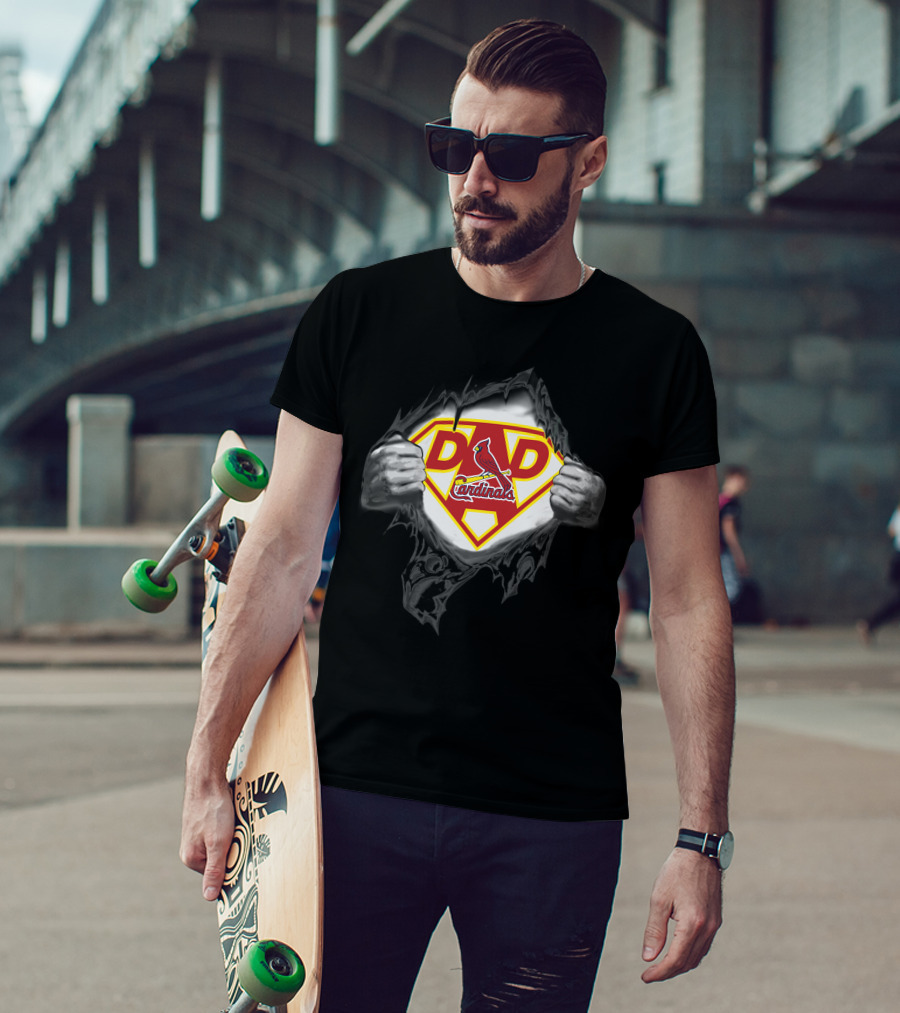 St Louis Cardinals Dad Superhero T-Shirt