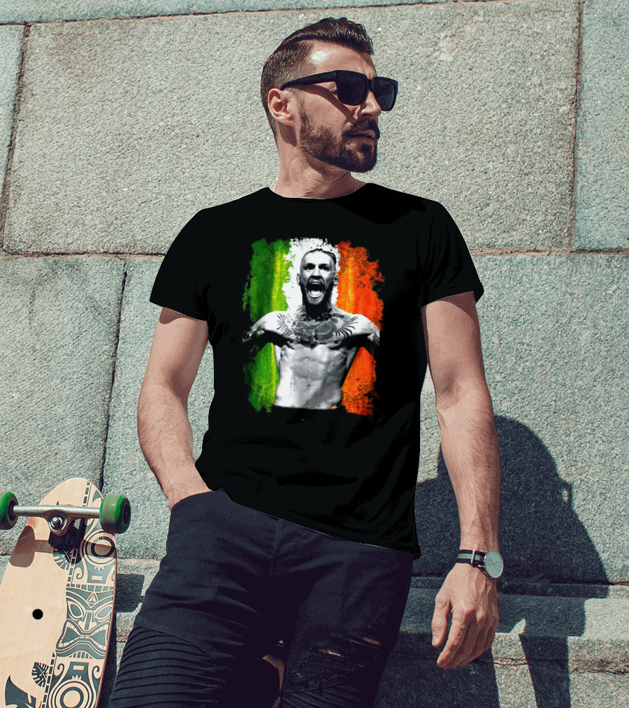 Conor Mcgregor Irish Flag Tribute Athlete T-Shirt