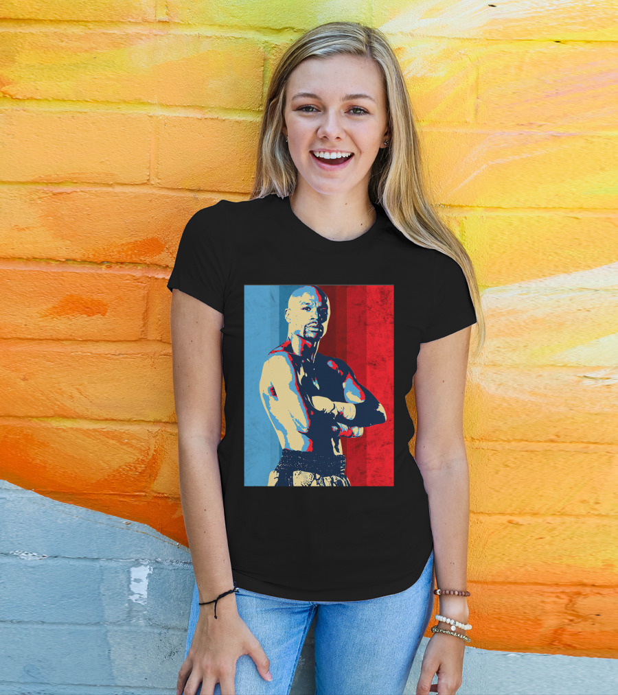 The Money Team Boxing Icon Vintage Red And Blue Stripes T-Shirt