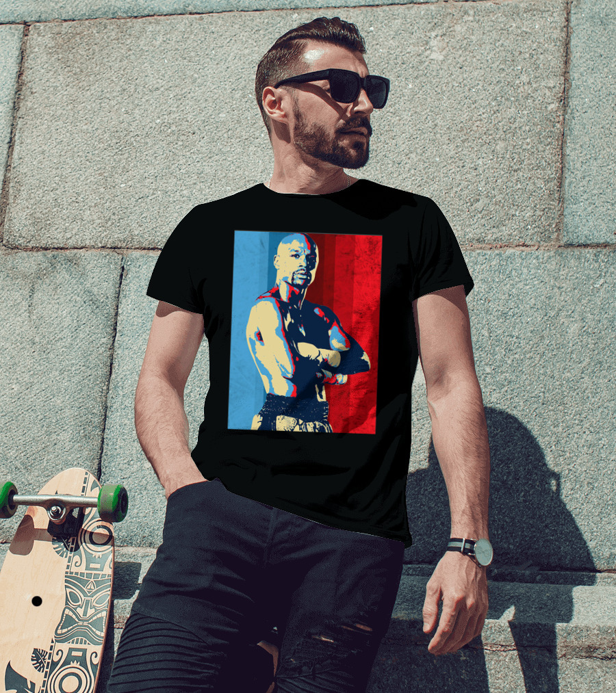 The Money Team Boxing Icon Vintage Red And Blue Stripes T-Shirt