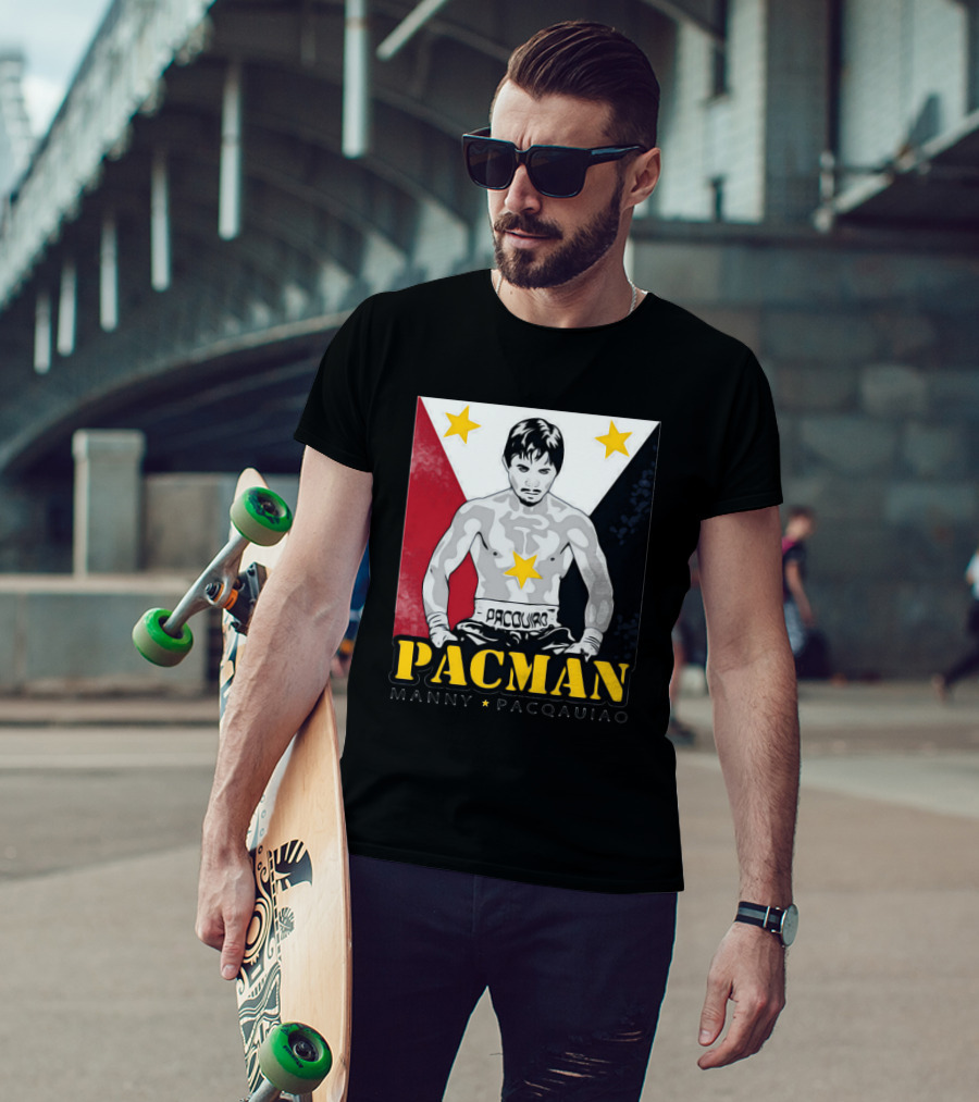 Pacman Manny Pacquiao Stars Boxing Filipino Flag T-Shirt