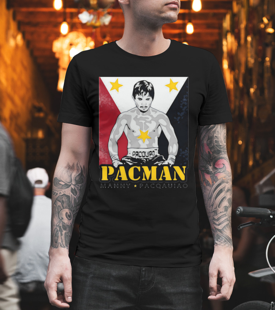 Pacman Manny Pacquiao Stars Boxing Filipino Flag T-Shirt