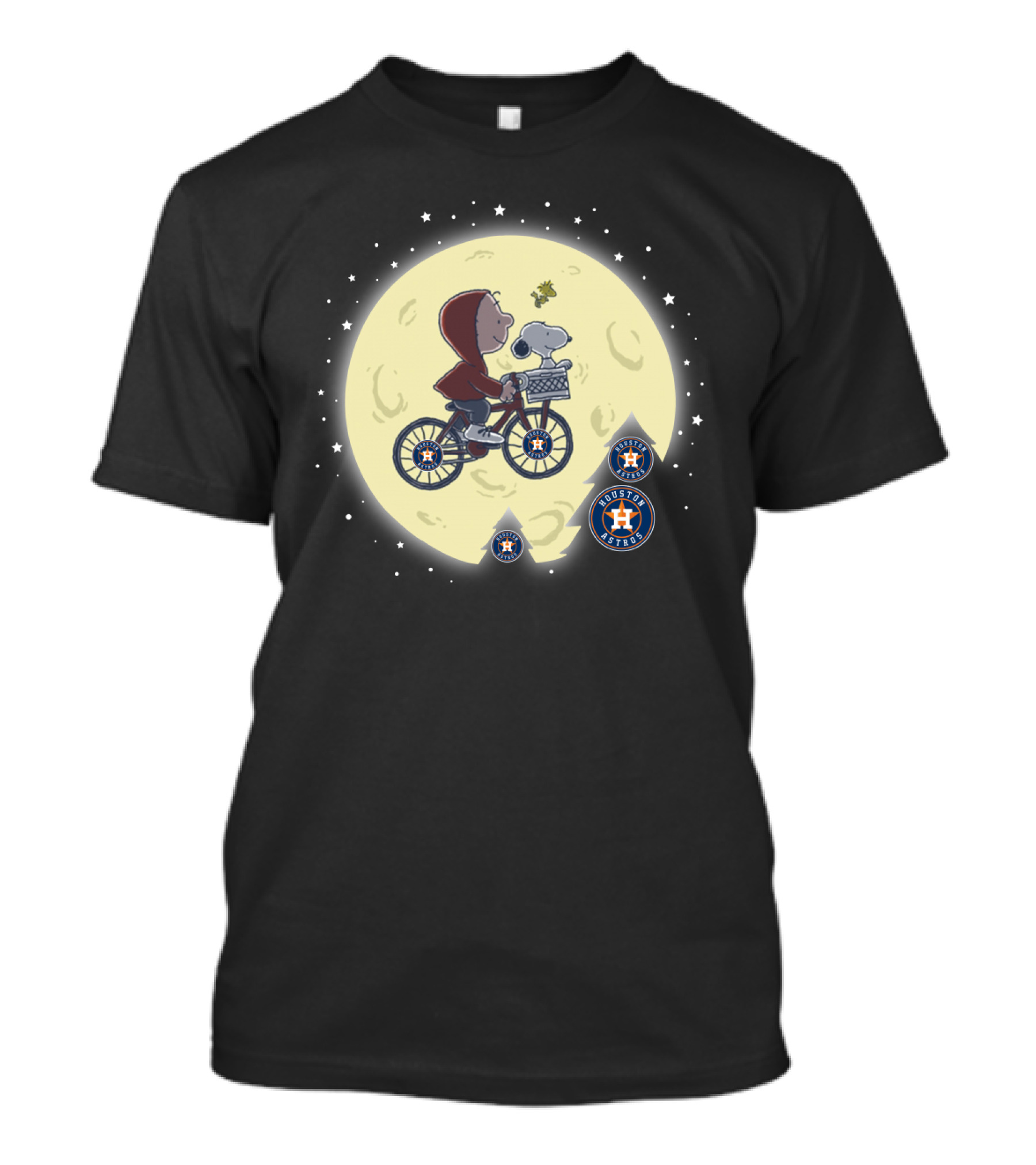 Halloween Astros Snoopy Peanuts Et Moon Houston Baseball T-Shirt
