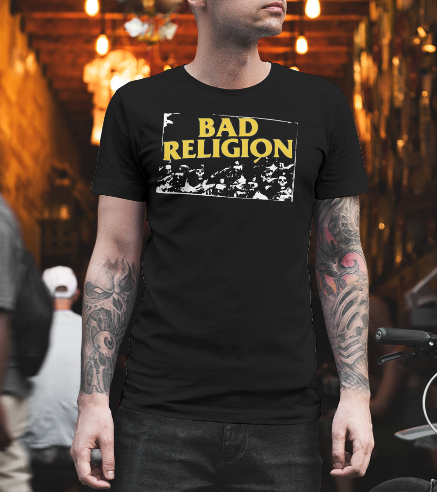 Bad Religion Skeleton Crew Punk Rock Band T-Shirt