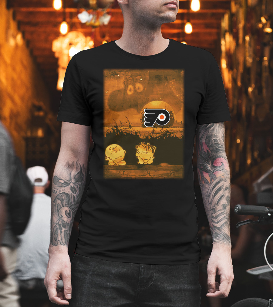 Halloween Philadelphia Flyers Peanuts Characters Pumpkin Patch T-Shirt