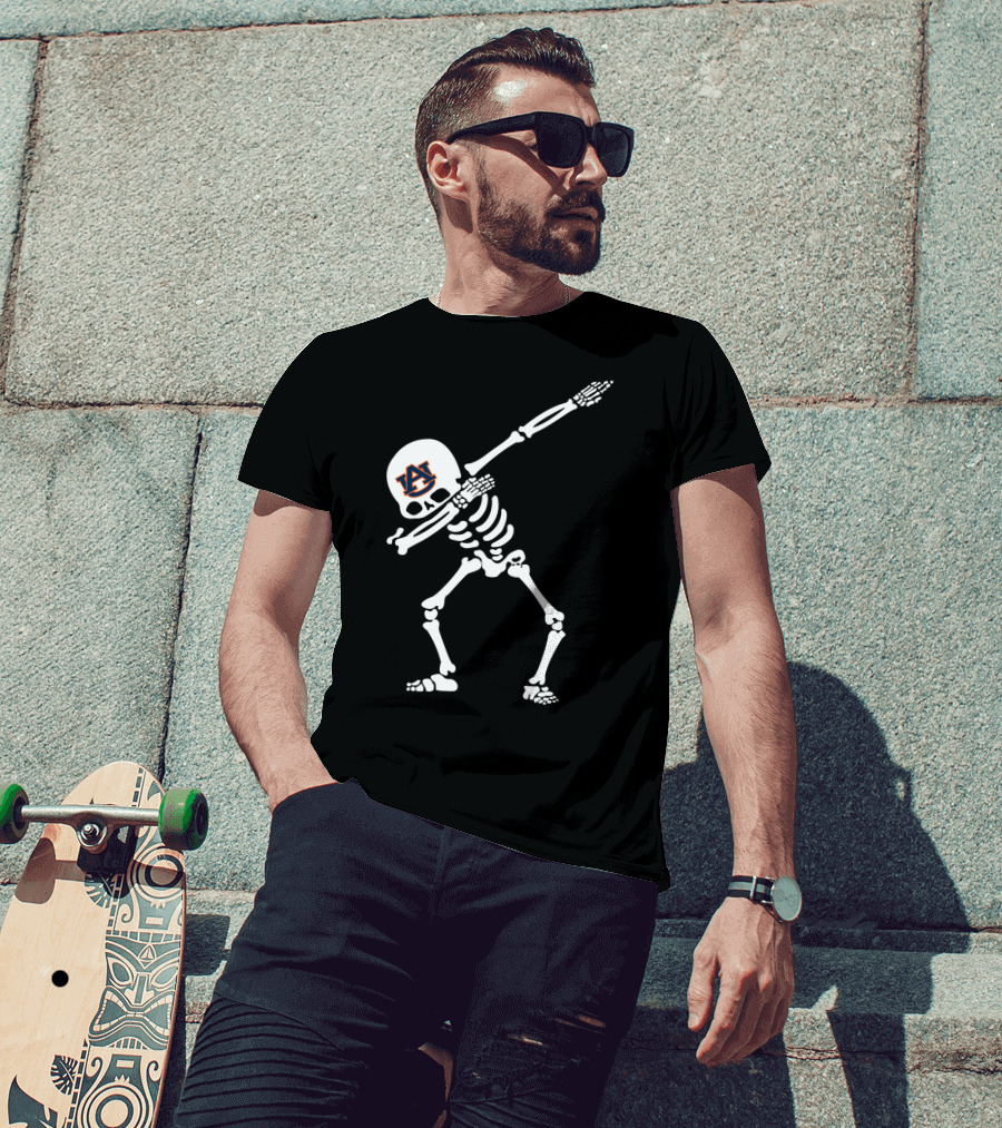 Auburn Tigers Football Skeleton Dab T-Shirt