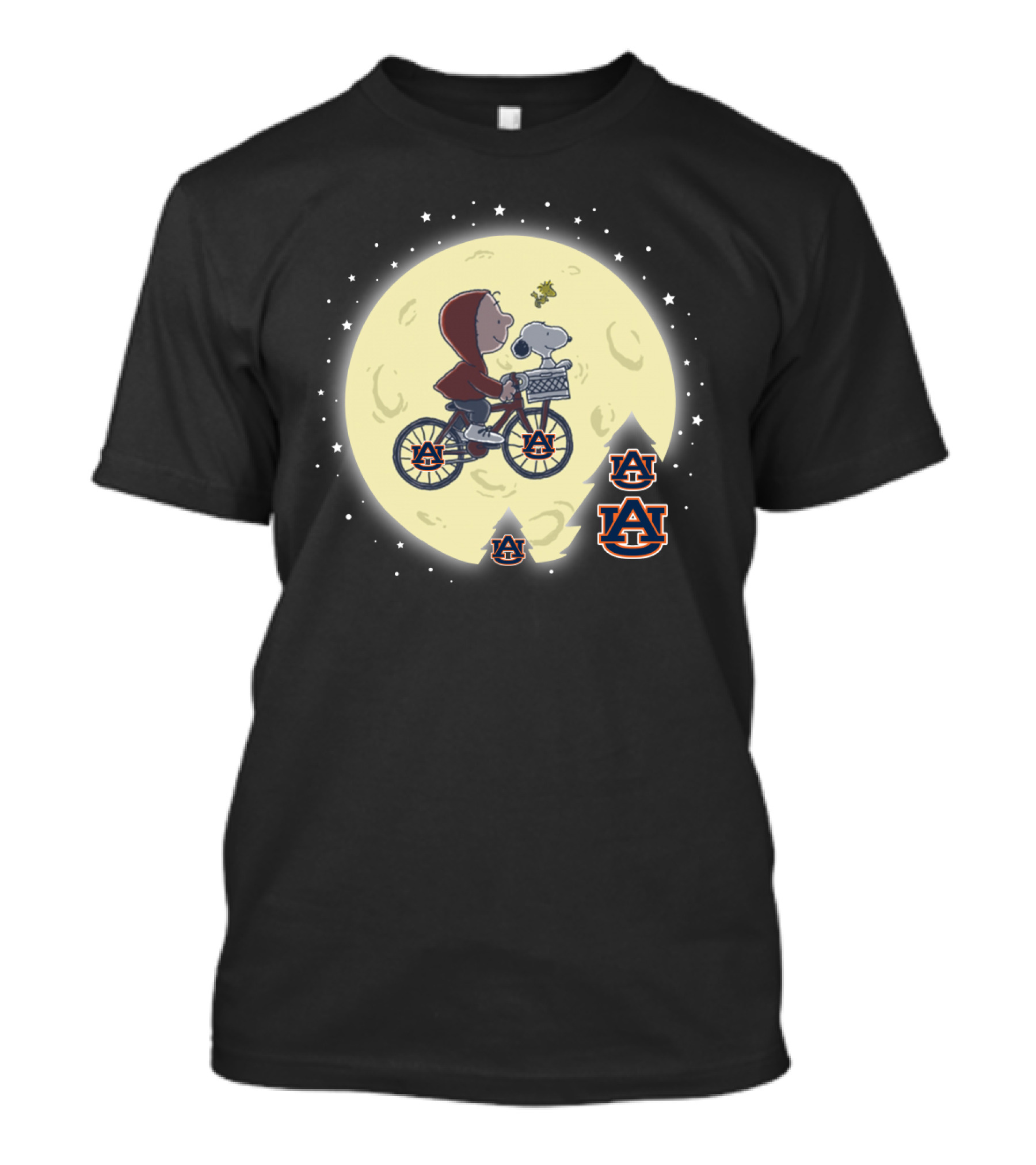 Halloween Auburn TIGERS Football Charlie Brown Snoopy Moon AU T-Shirt