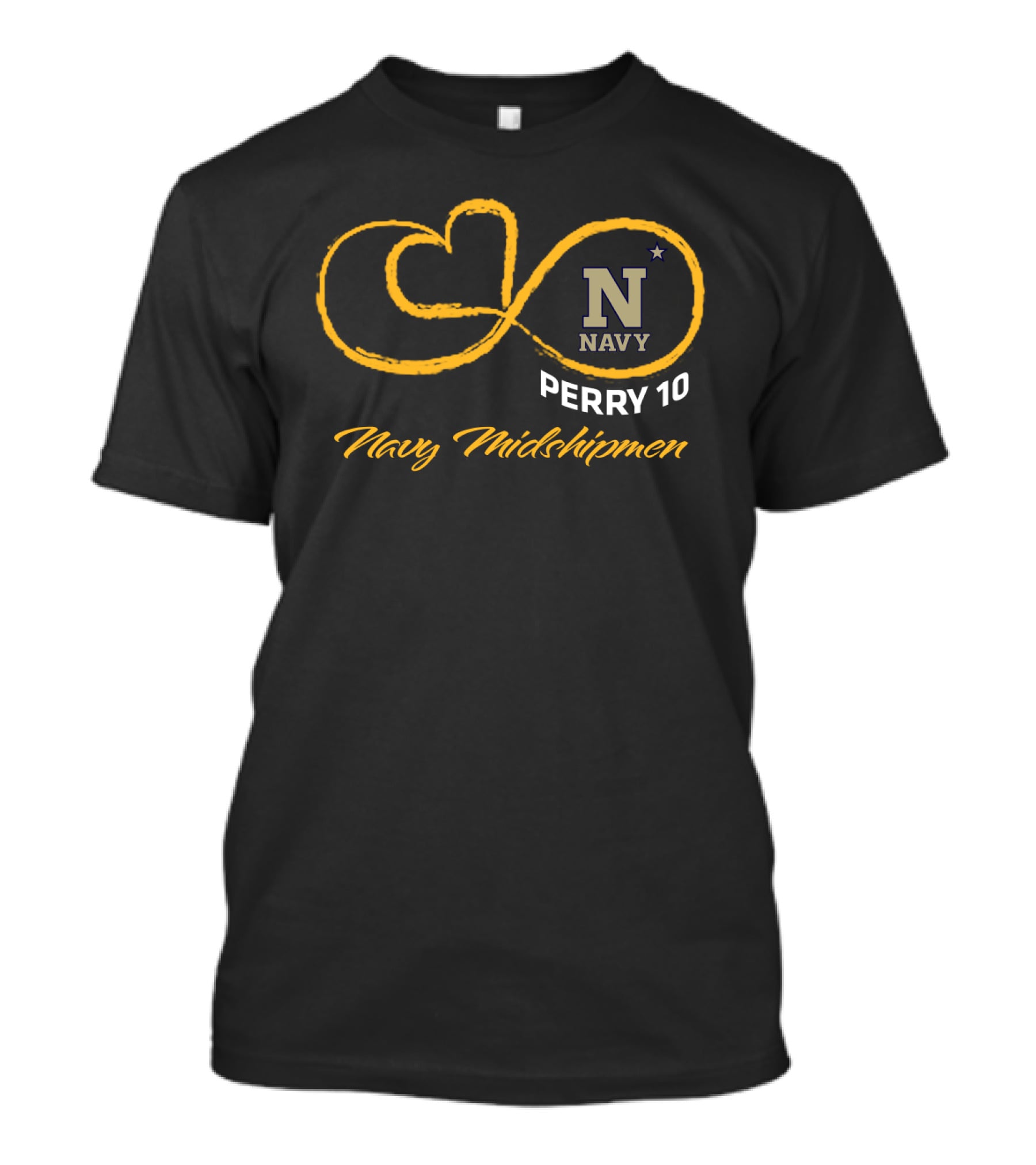 Navy Midshipmen Perry 10 Football Navy T-Shirt