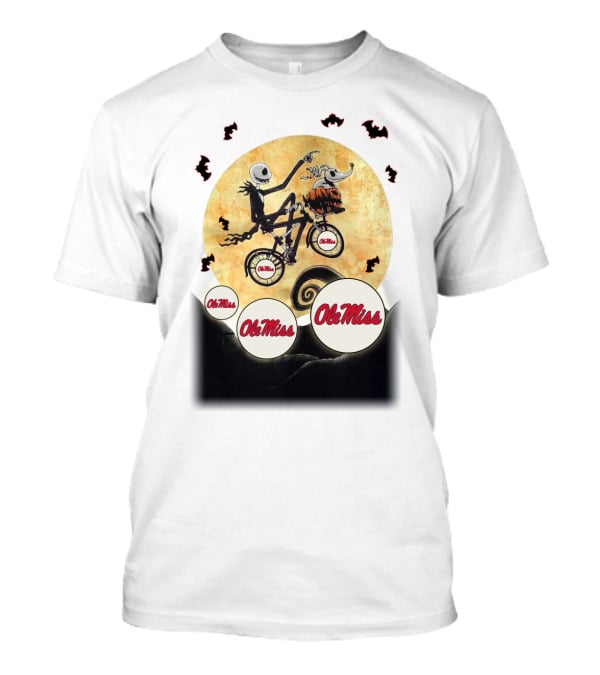 Ole Miss Halloween Football Nightmare Bicycle Ride T-Shirt