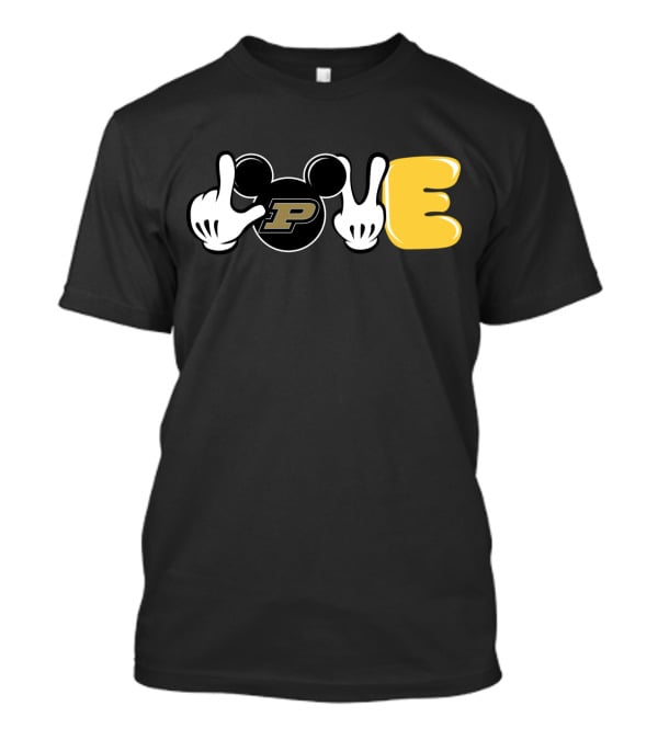 Love Purdue Football Halloween Mickey Mouse Style T-Shirt