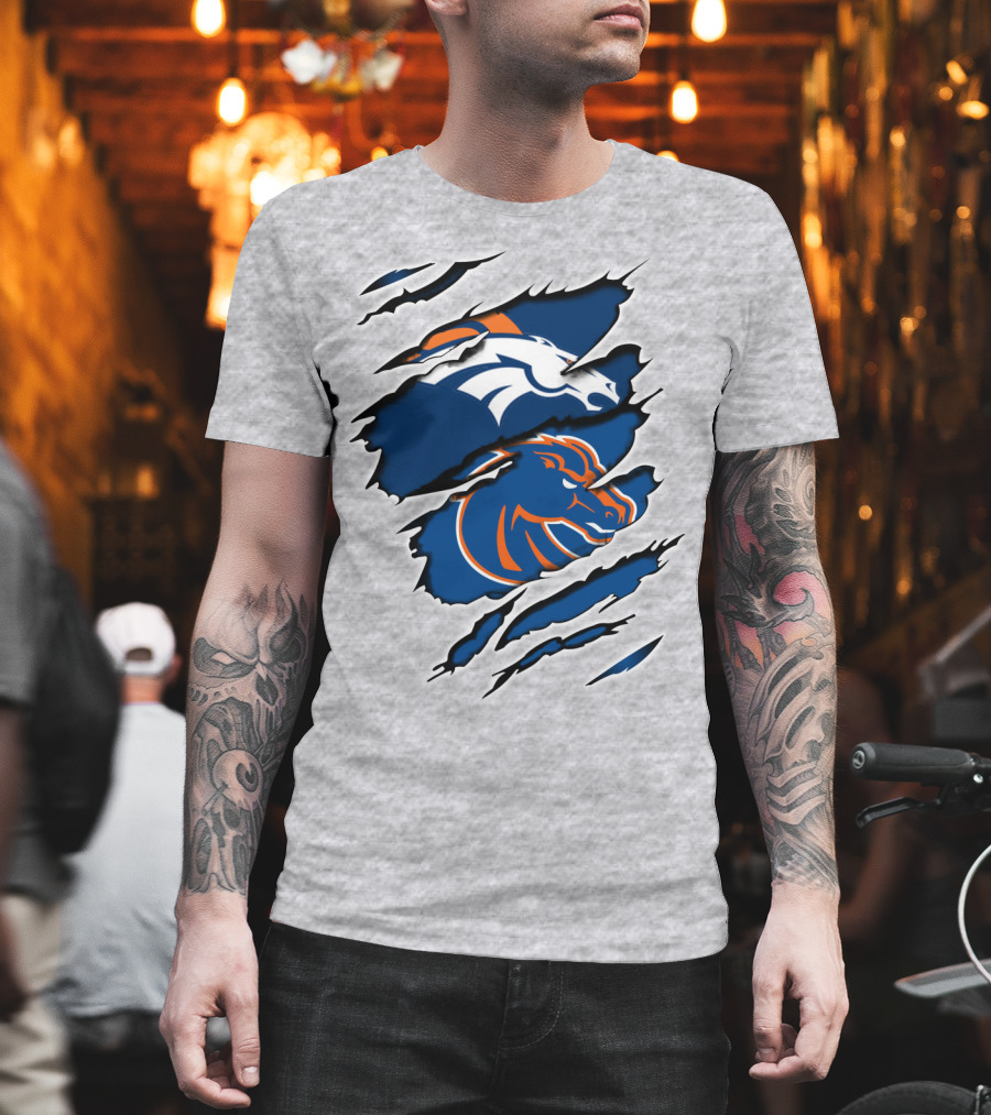 Boise Broncos Broncos Logo Mashup T-Shirt