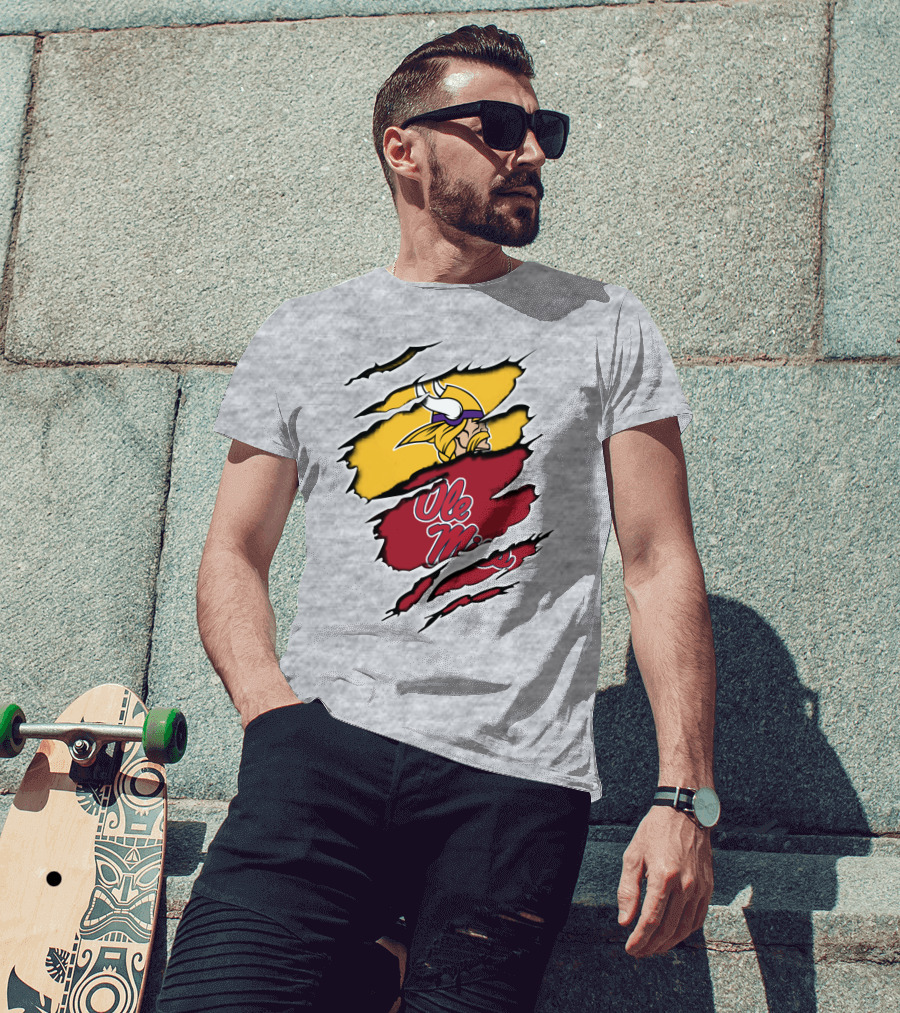 Ole Miss Vikings Torn T-Shirt