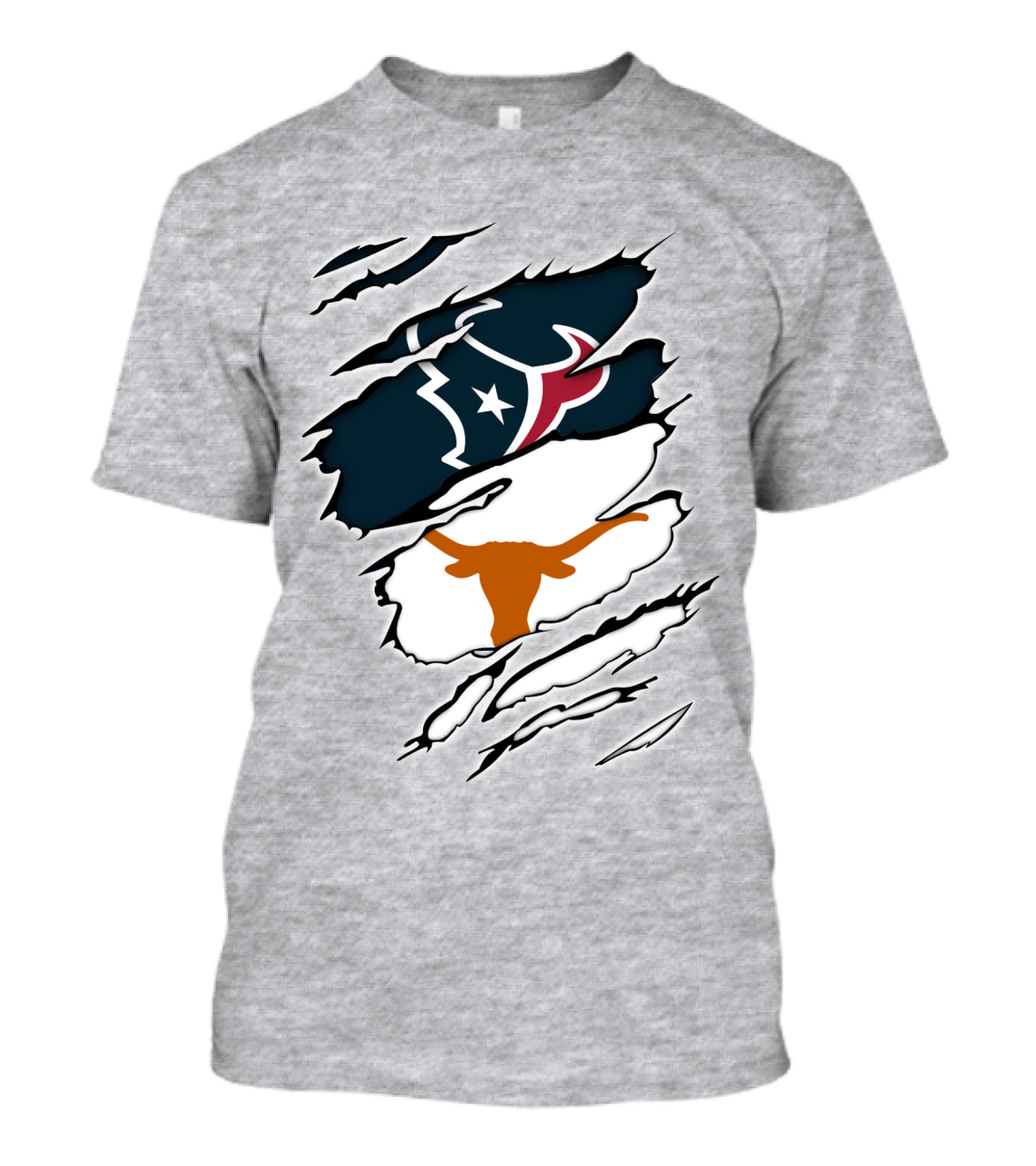 Texans Longhorns Logo Fusion T-Shirt