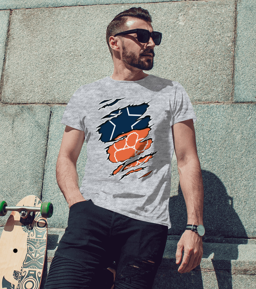 Cowboys Clemson Paw Print Dual T-Shirt