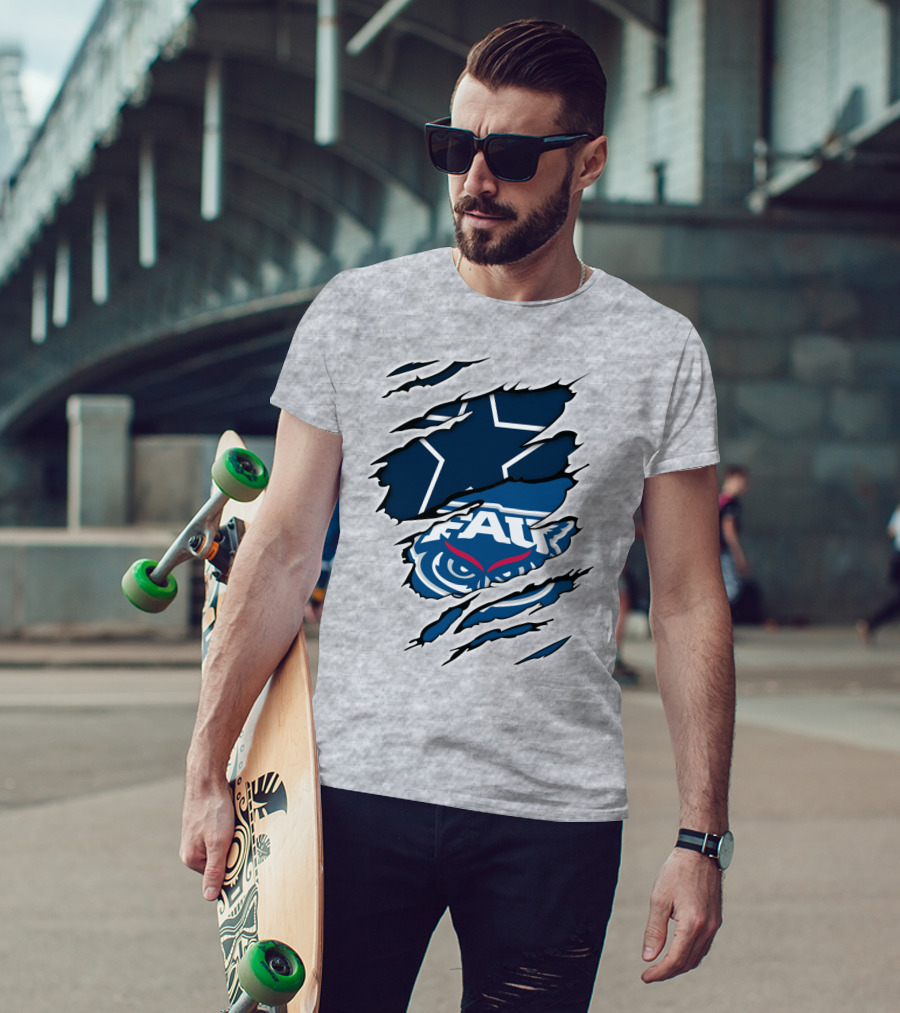 Cowboys Atlantic FAU Owls Star Claw T-Shirt