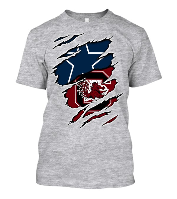Cowboys Gamecocks Star Logo Mashup T-Shirt