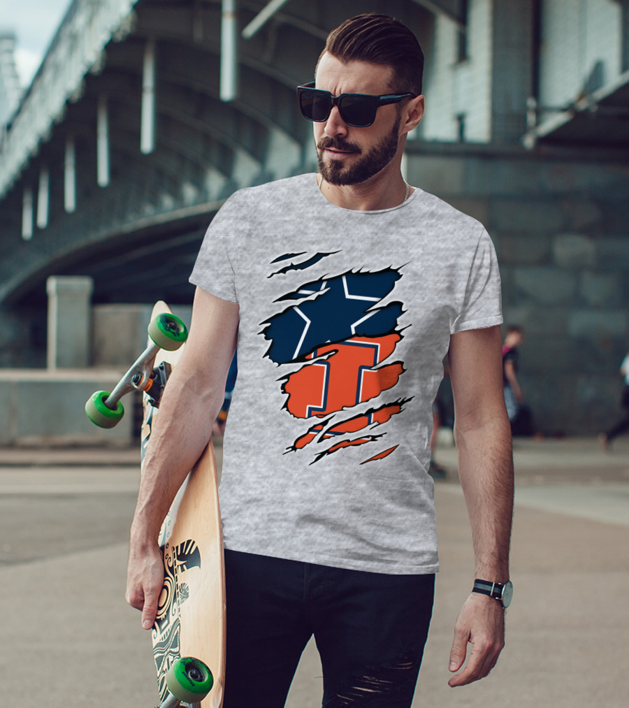 Cowboys Illinois Intertwined Star And Block I T-Shirt