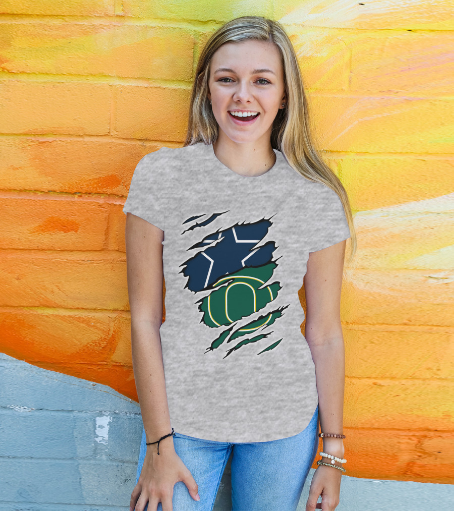 Cowboys Ducks Cowboys Star And O Logo Combination T-Shirt