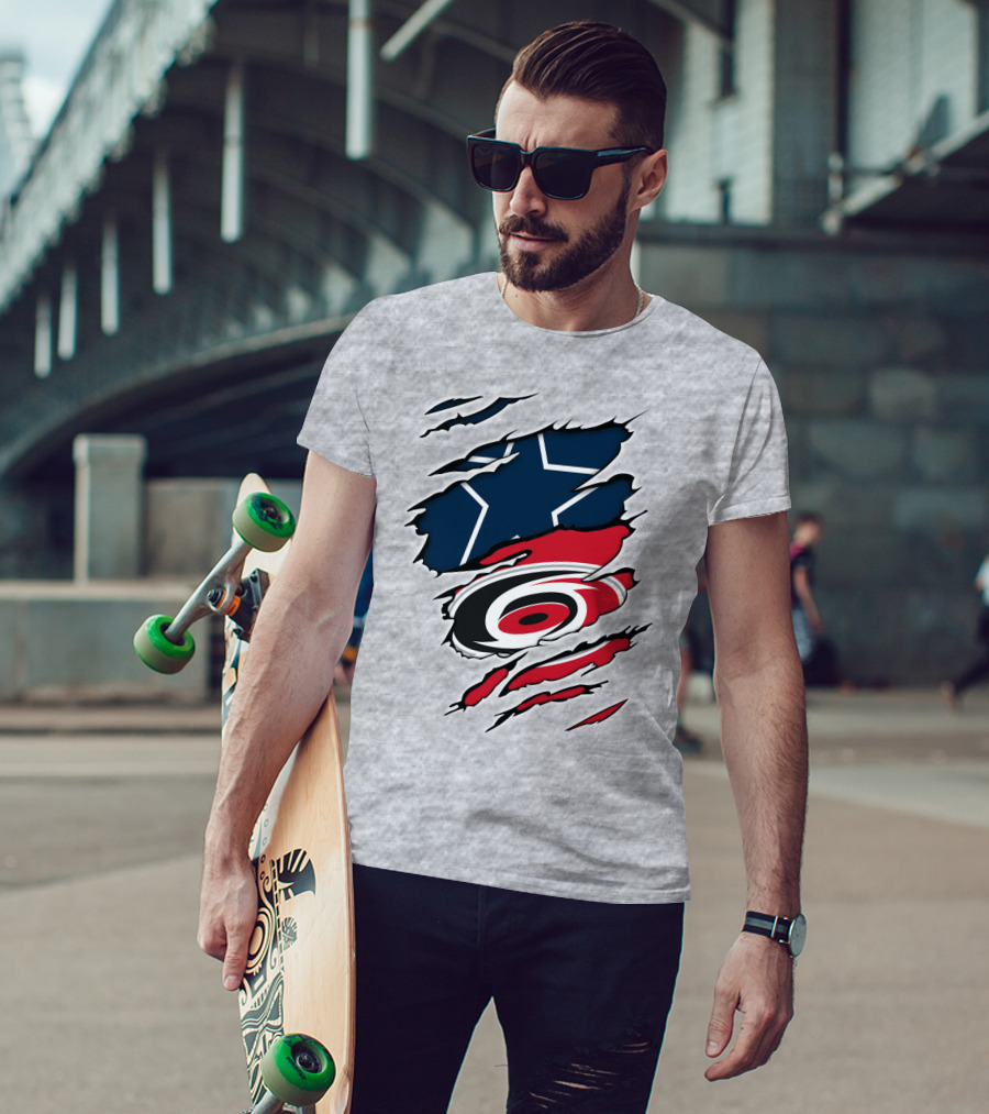 Cowboys Hurricanes Logo Mashup T-Shirt