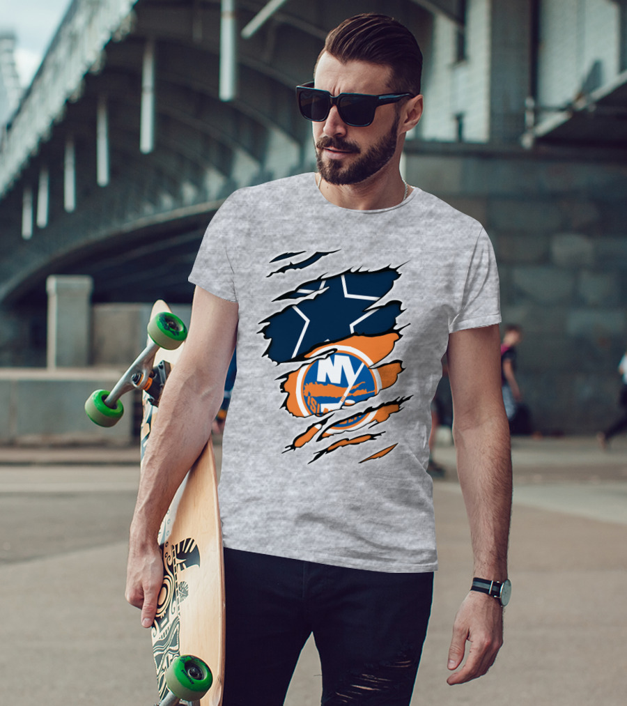 Dallas Cowboys New York Islanders Fan Crossover T-Shirt