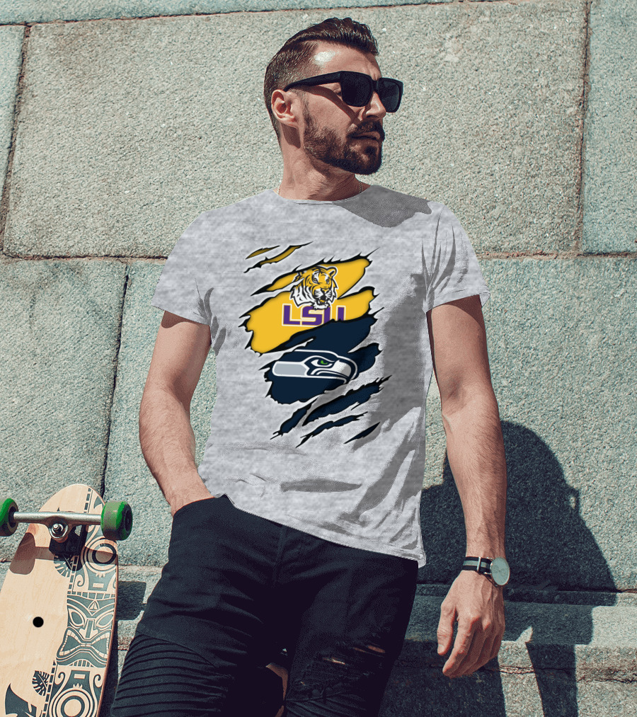 LSU Seahawks Tiger Claw Rips T-Shirt
