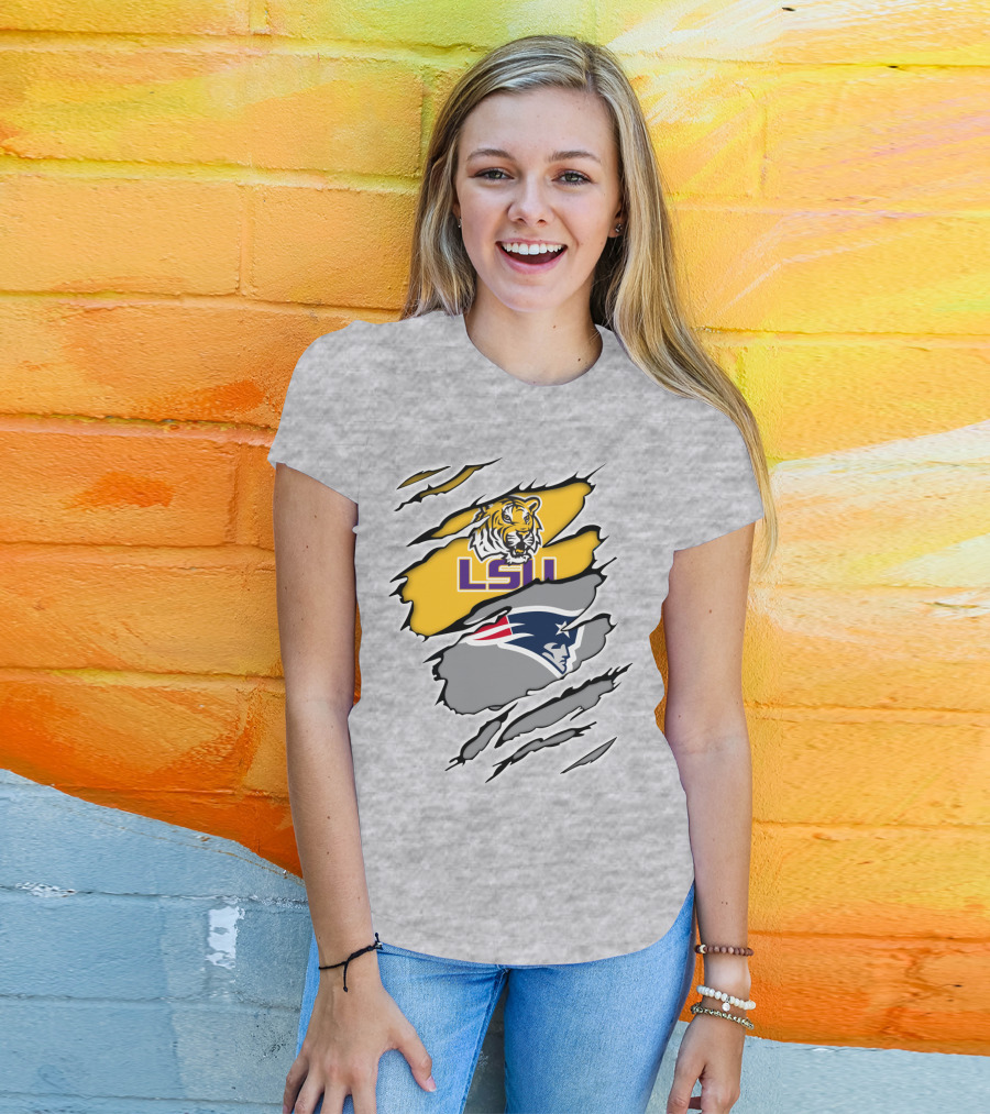 LSU Tigers Patriots Crossover Claw Marks T-Shirt
