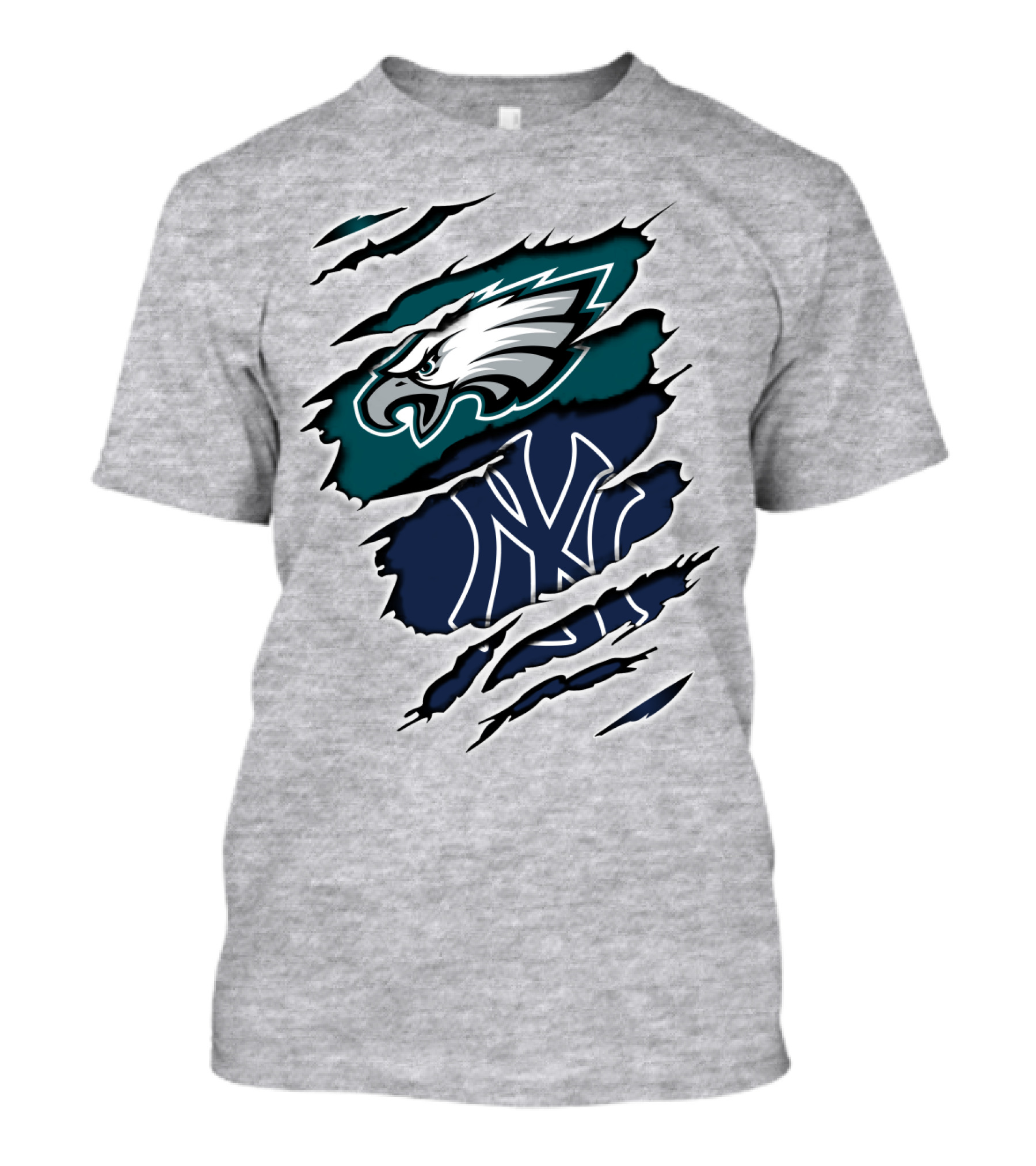 Eagles Yankees Fusion Ripped T-Shirt