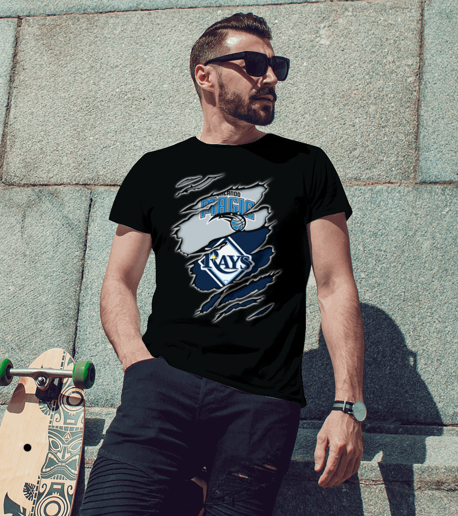 Orlando Magic Tampa Bay Rays Collaboration T-Shirt