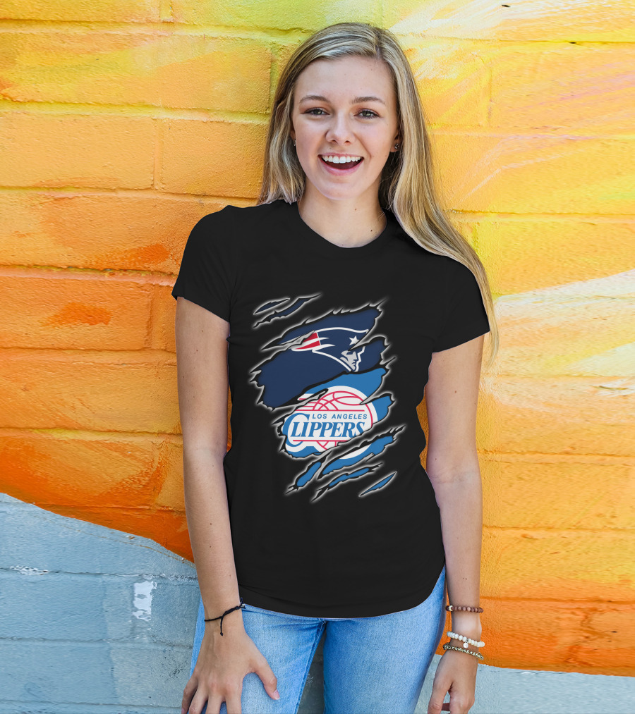 New England Patriots Los Angeles Clippers Crossover T-Shirt